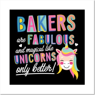 Bakers are like Unicorns Gift Idea Posters and Art